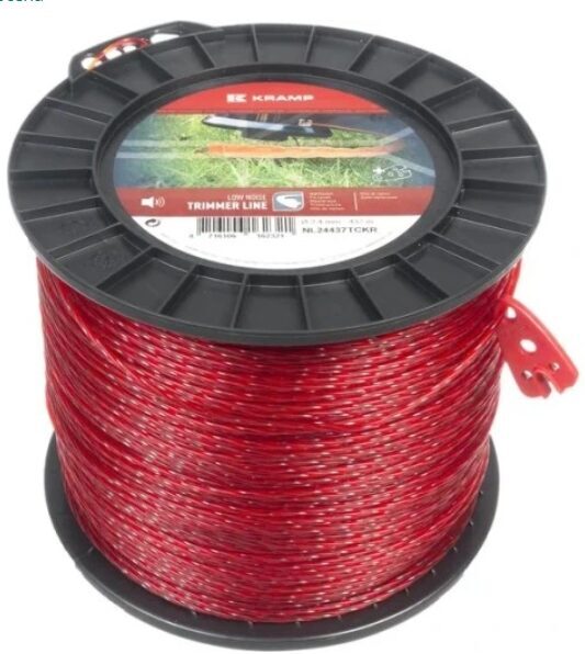 Trimmera aukla Ø 2,4 mm 437 m savīta, klusa, sarkana Kramp